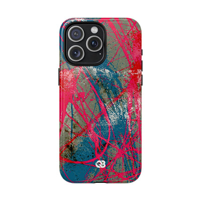 Neon Static Drip · Tough 2.0 Magnetic Phone Case for iPhone · Pink