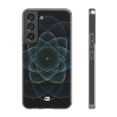 Blue Lite Phone Case for Samsung - Celestial Wireframe Bloom