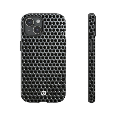 Brushed Perforated Steel · Tough Phone Case for iPhone · Silver