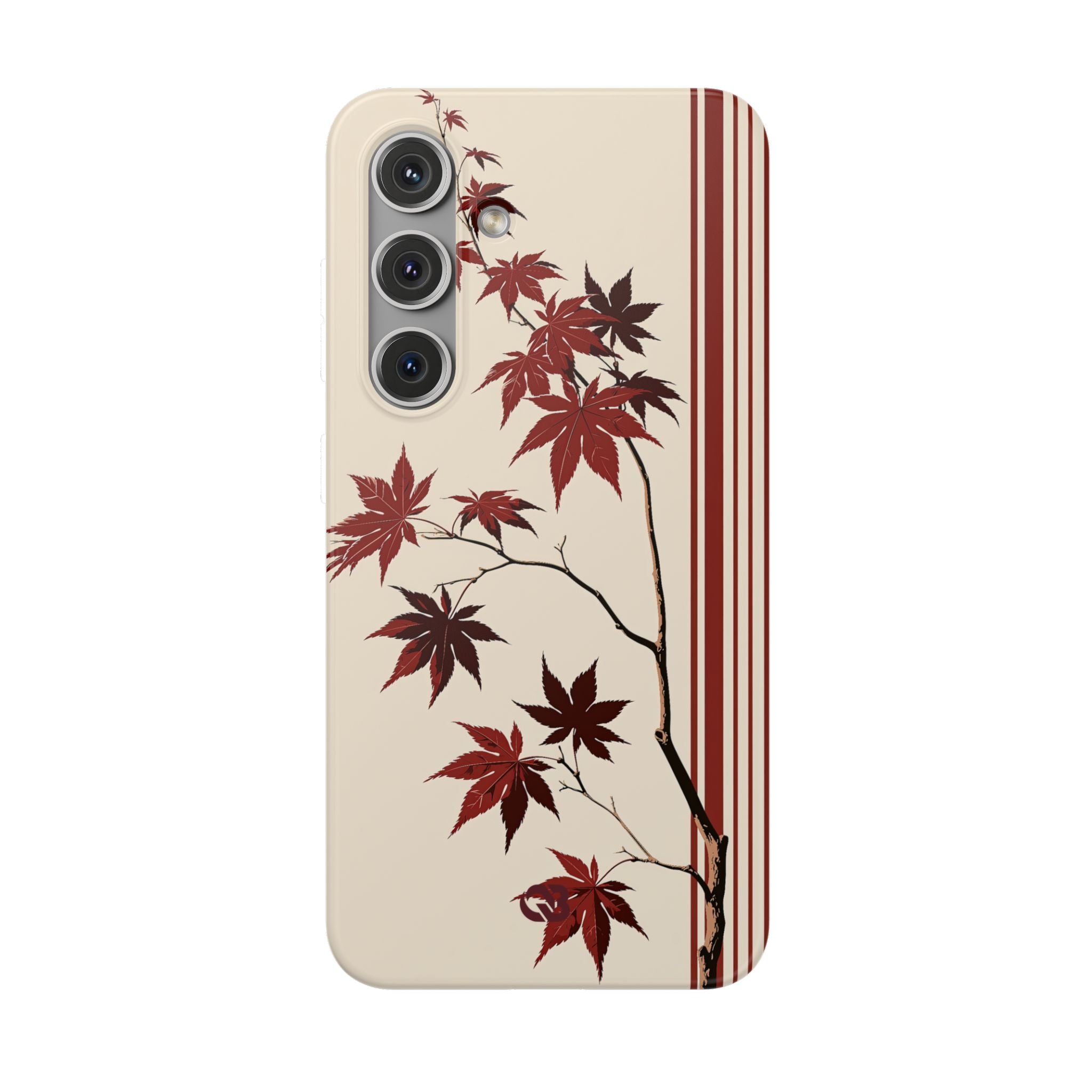 Red Lite Phone Case for Samsung - Crimson Momiji Stripe