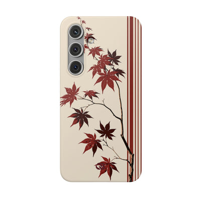 Red Lite Phone Case for Samsung - Crimson Momiji Stripe