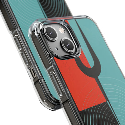 Teal Impact MagSafe Phone Case for iPhone - Sonic Static Split