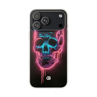 Neon Drip Skull · Lite Phone Case for iPhone ·  Black