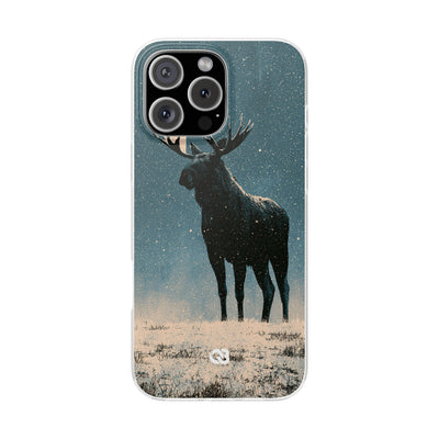 Nordic Boreal Moose · Lite Phone Case for iPhone ·  Blue