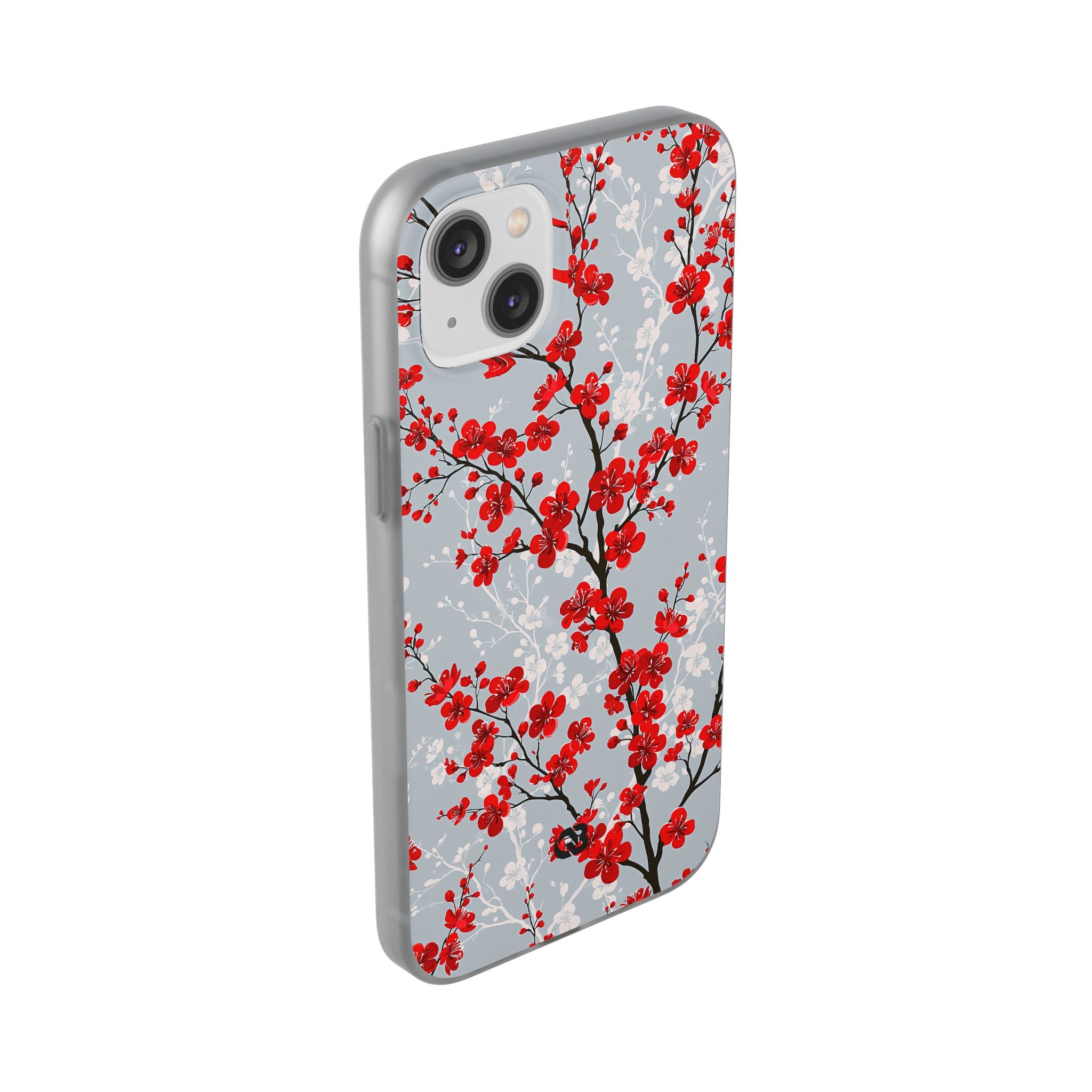 Grey Lite Phone Case for iPhone - Crimson Sakura Slate