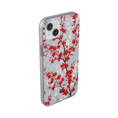 Grey Lite Phone Case for iPhone - Crimson Sakura Slate