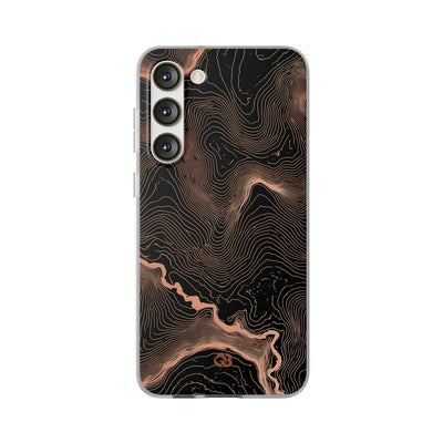 Orange Lite Phone Case for Samsung - Salmon Ridge Topo