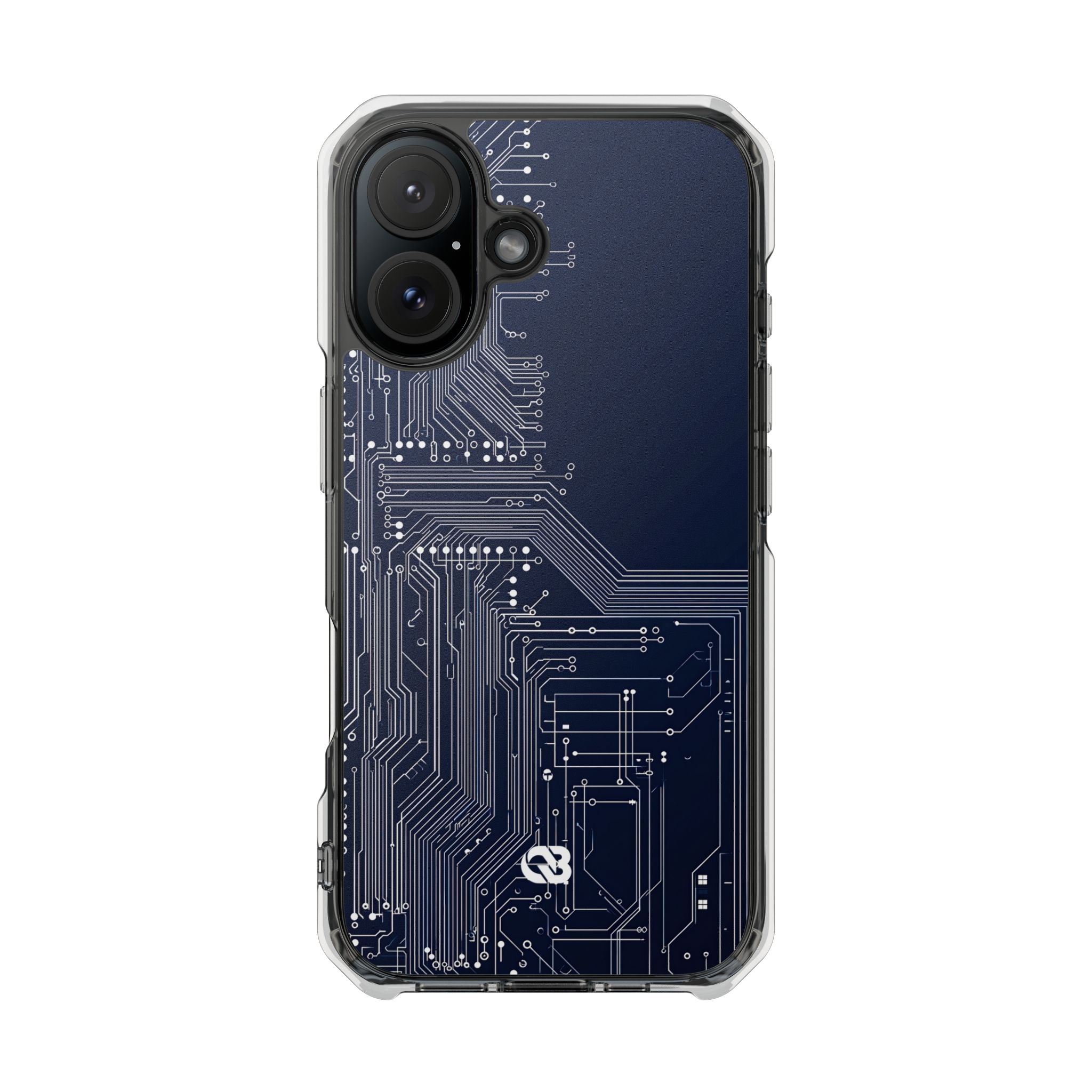 Blue Impact MagSafe Phone Case for iPhone - Cobalt Data Stream