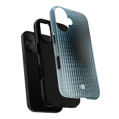 Blue Tough Phone Case for iPhone - Glacial Reeded Glass