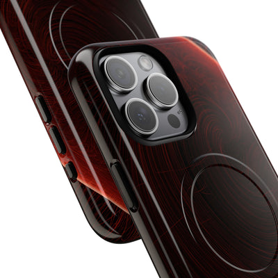 Red Tough 2.0 Magsafe Phone Case for iPhone - Crimson Flare Flux