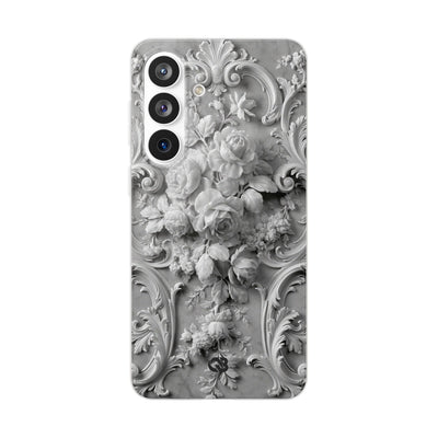 Rococo Marble Rose · Lite Phone Case for Samsung · White