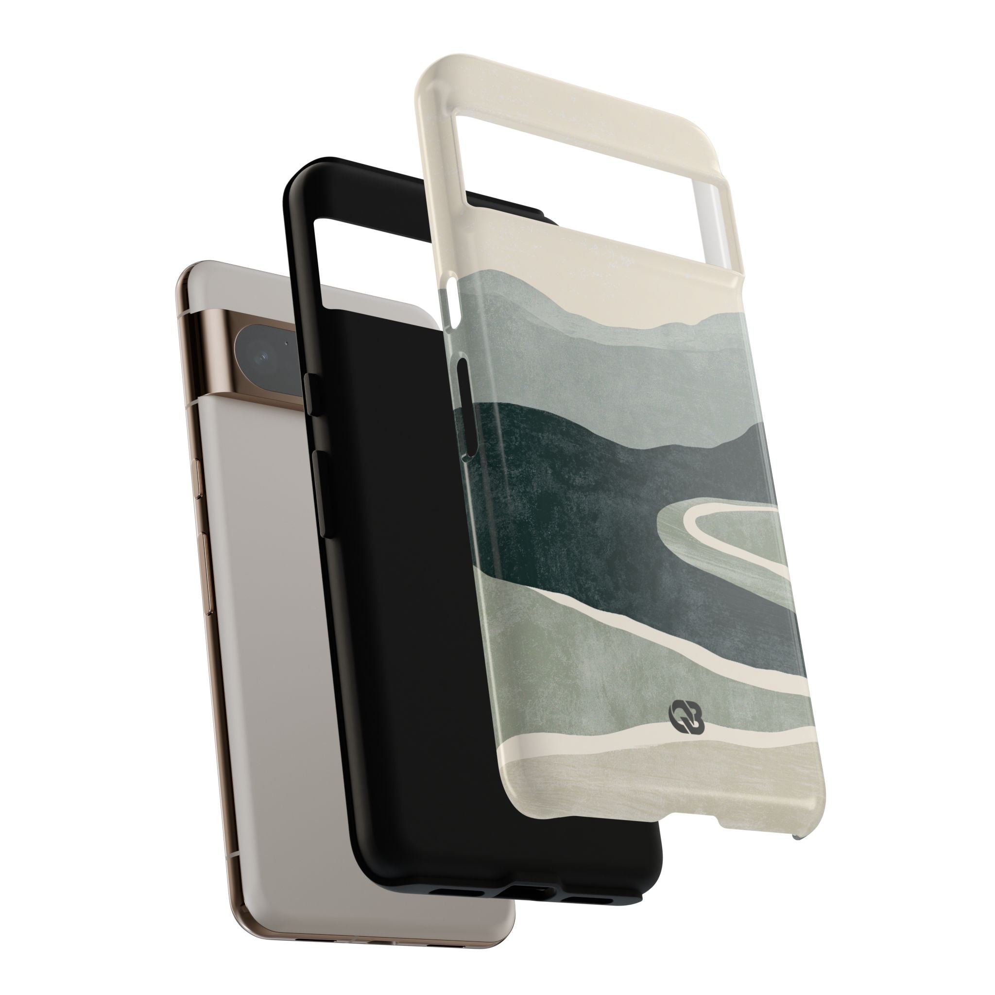 Green Tough Phone Case for Google Pixel - Misty Sage Valley