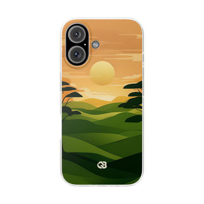 Verdant Horizon Sun · Soft Phone Case for iPhone