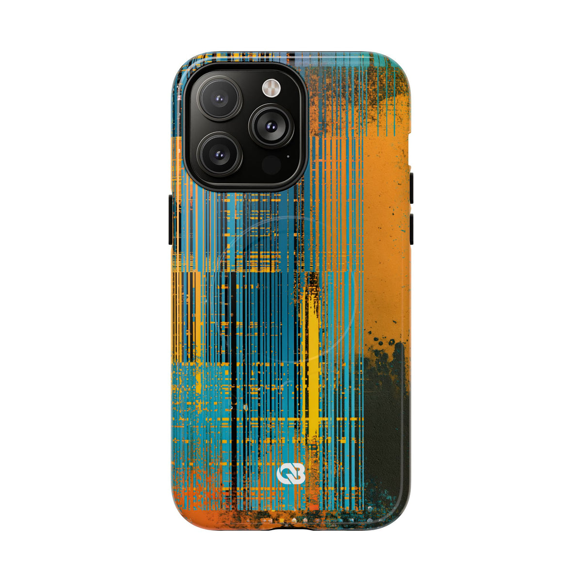 Cyber Glitch Stream · Tough 2.0 Magnetic Phone Case for iPhone · Teal