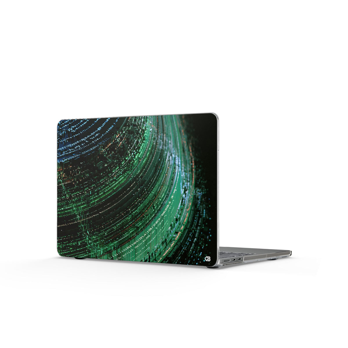 Orbital Data Stream · Clear Hard Case for MacBook · Green