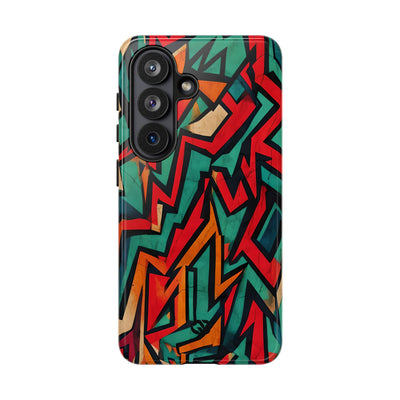 Jagged Teal Static · Tough Phone Case for Samsung