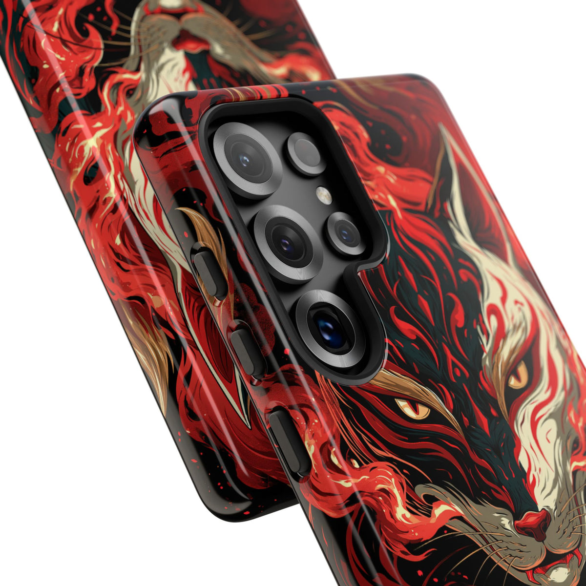 Crimson Kitsune Spirit · Tough Phone Case for Samsung · Red