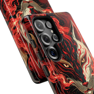 Crimson Kitsune Spirit · Tough Phone Case for Samsung · Red