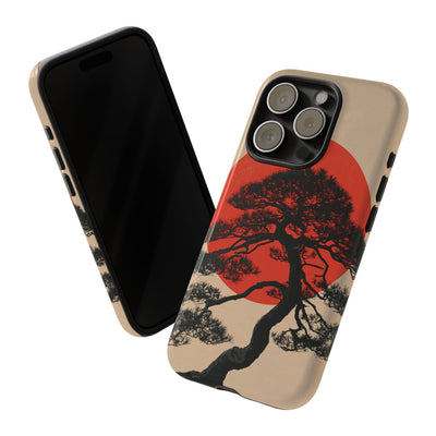 Crimson Pine Solitude · Tough Phone Case for iPhone · Beige