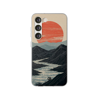 Beige Lite Phone Case for Samsung - Crimson Ridge Flow