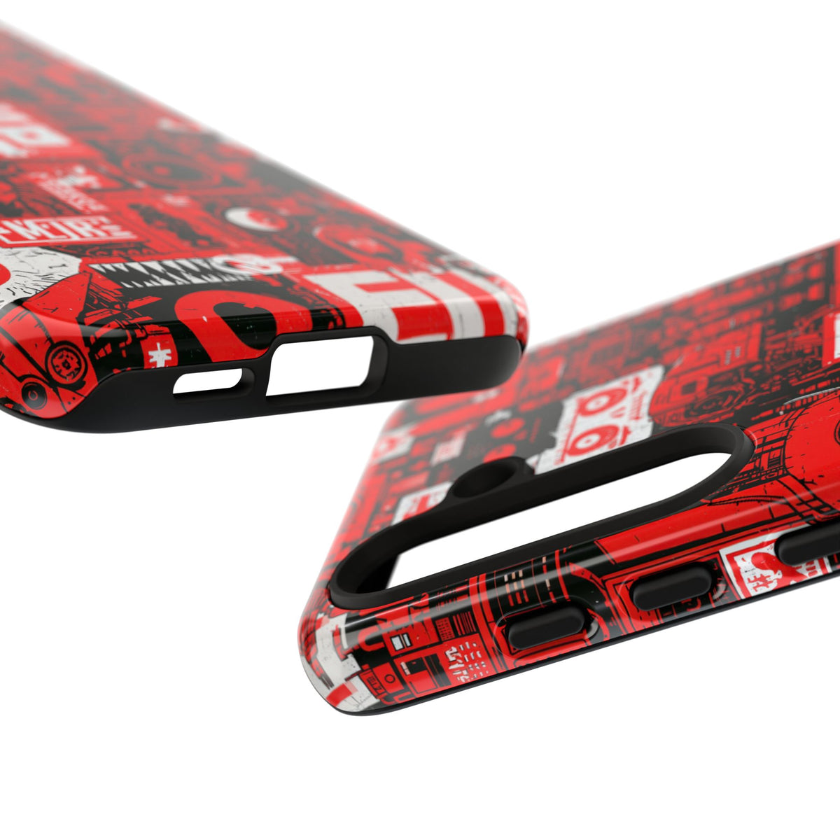 Neo Mecha Collage · Tough Phone Case for Samsung · Red