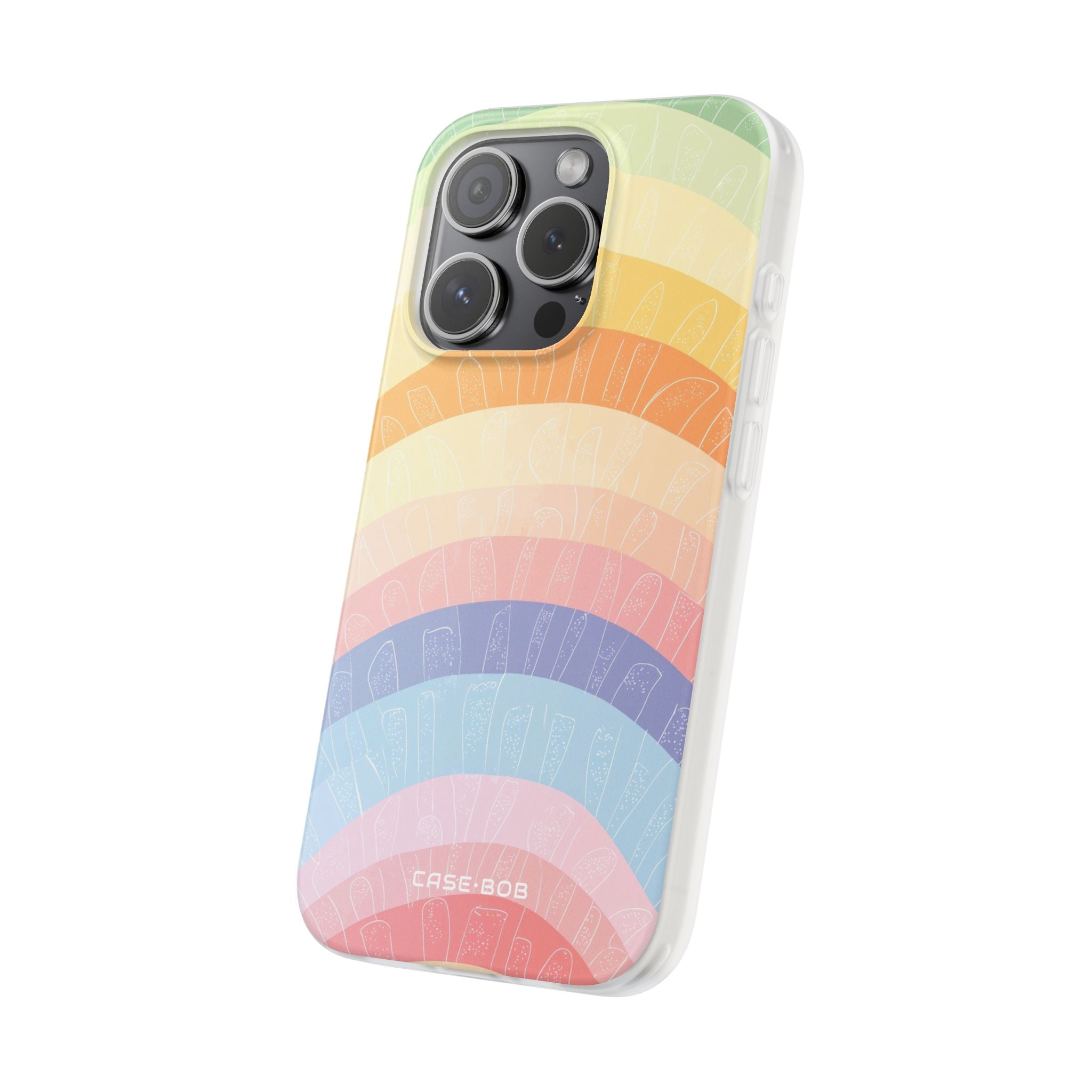 Pastell Regenbogen Bänder iPhone 15 Pro Case - Soft
