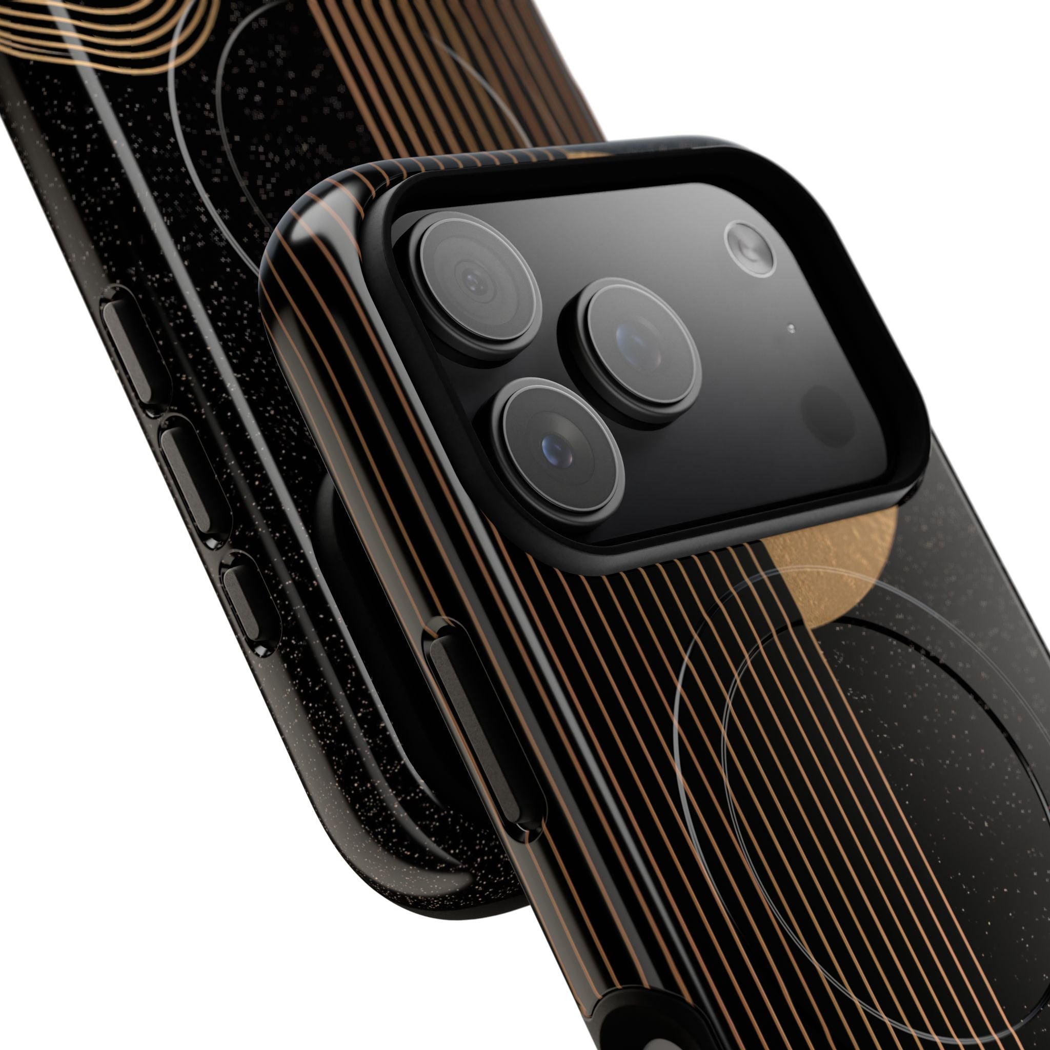 Gold Tough 2.0 Magsafe Phone Case for iPhone - Gilded Obsidian Dunes