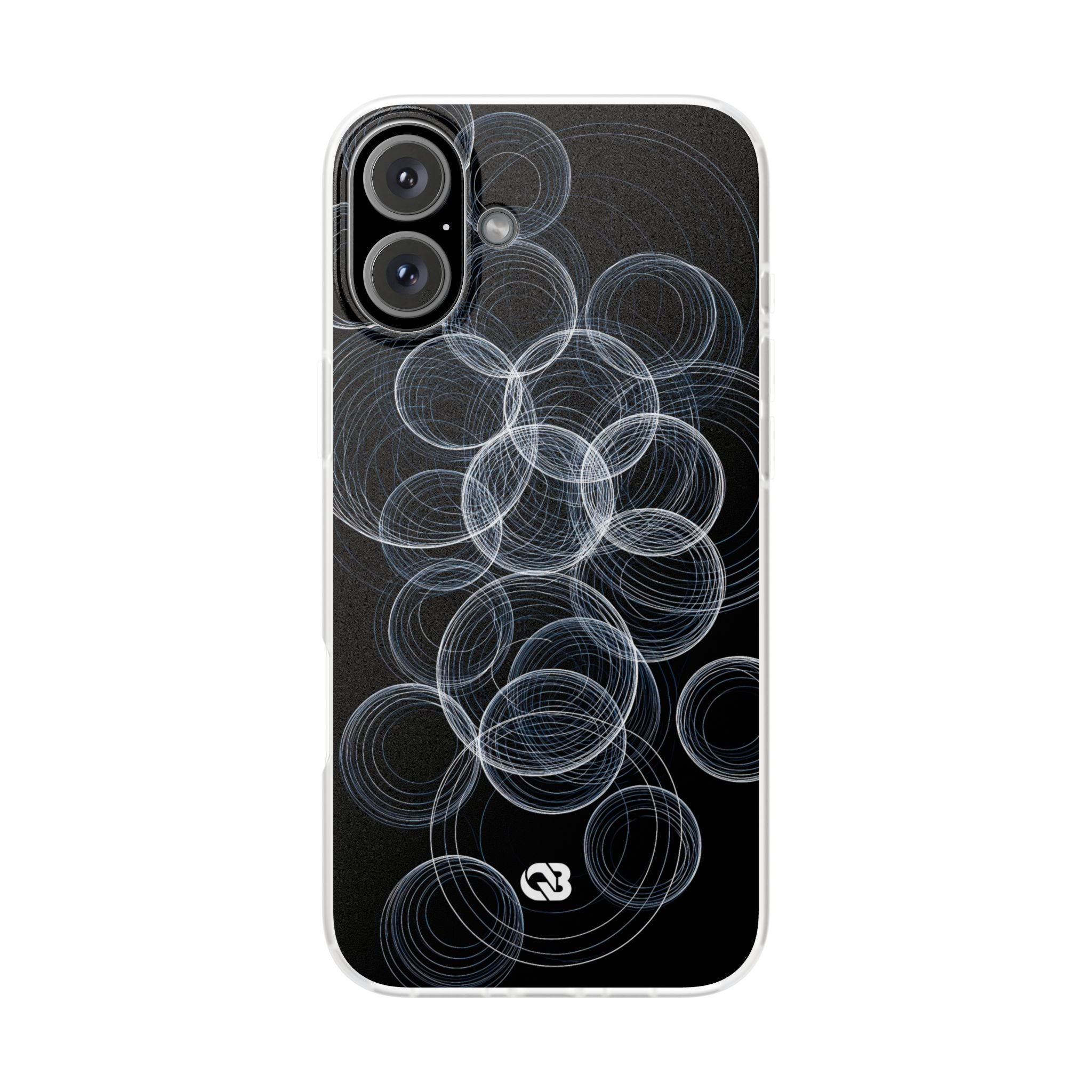 Black Lite Phone Case for iPhone - Frosted Ring Matrix
