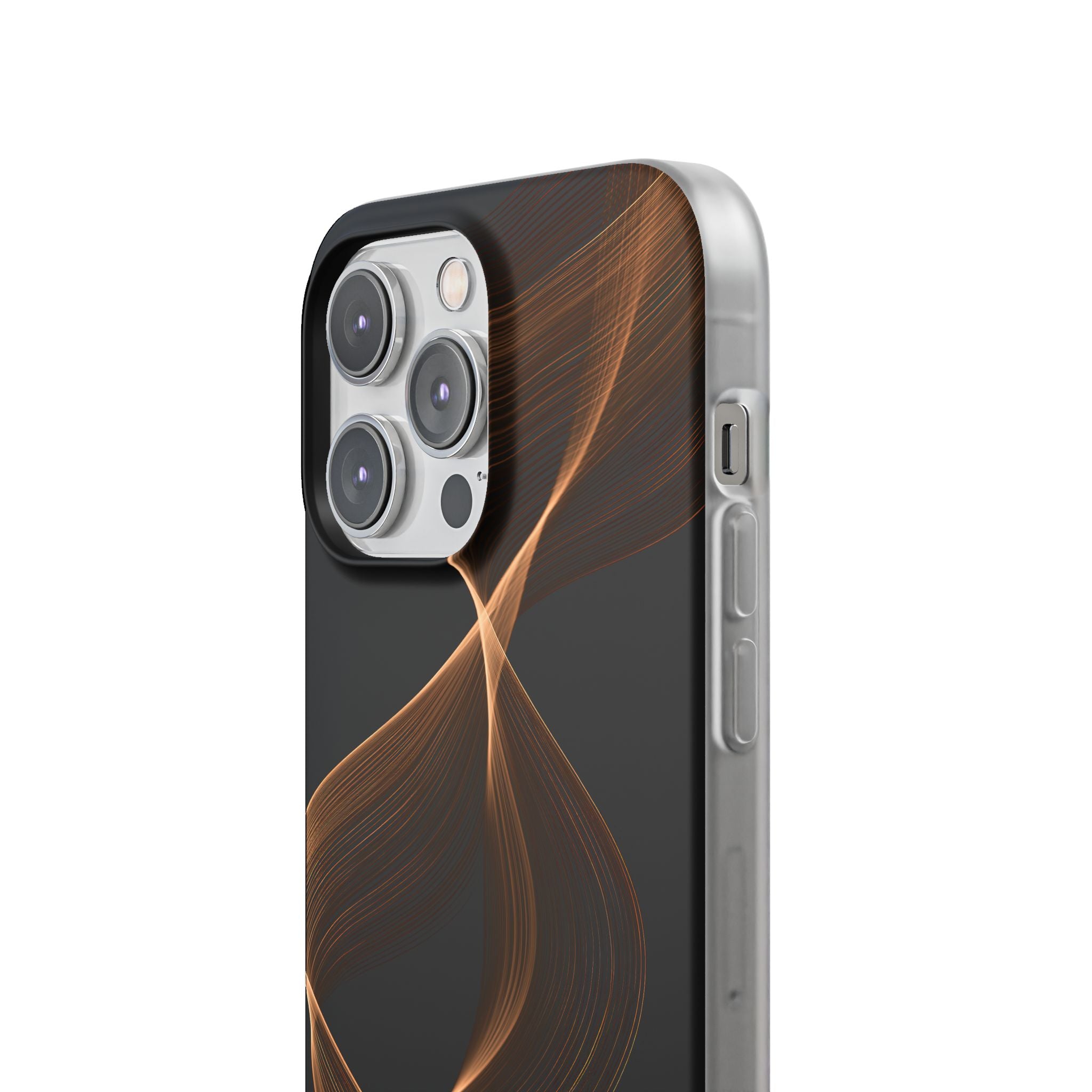 Brown Lite Phone Case for iPhone - Copper Silk Wave