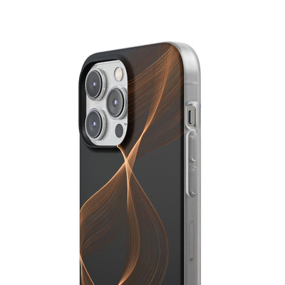 Brown Lite Phone Case for iPhone - Copper Silk Wave