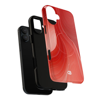 Red Tough 2.0 Magsafe Phone Case for iPhone - Crimson Silk Strands