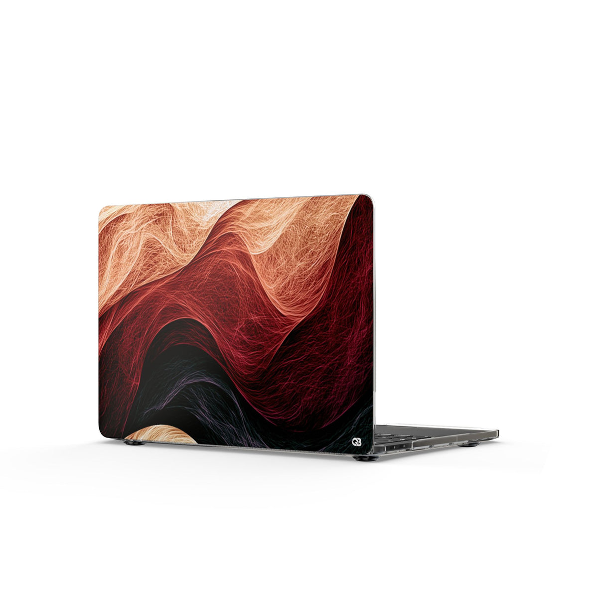 Ember Wave Dispersion · Clear Hard Case for MacBook · Red