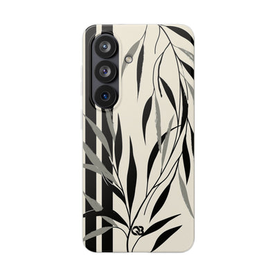 Beige Lite Phone Case for Samsung - Soot Leaf Sketch
