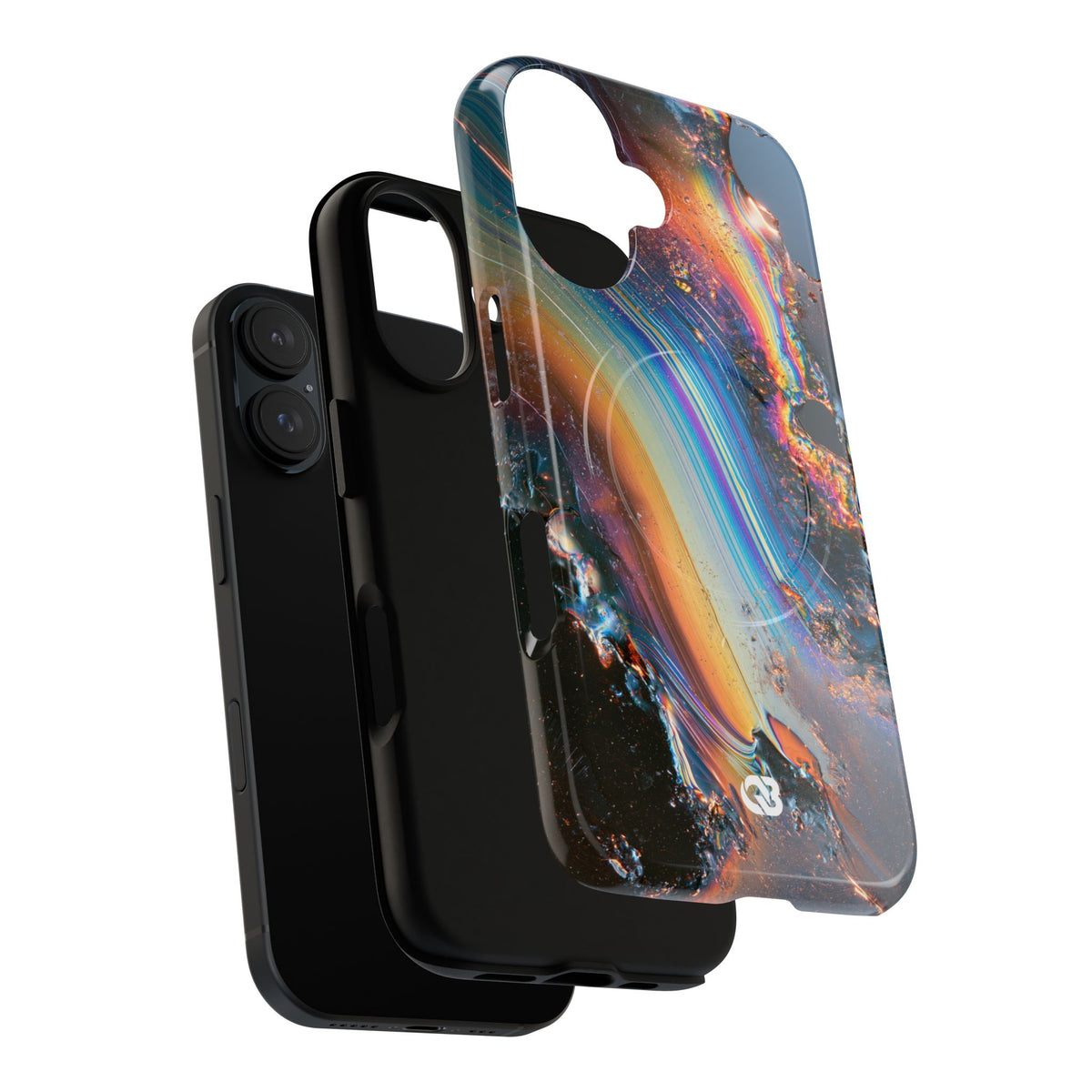 Prismatic Aura Flow · Tough 2.0 Magnetic Phone Case for iPhone · Blue