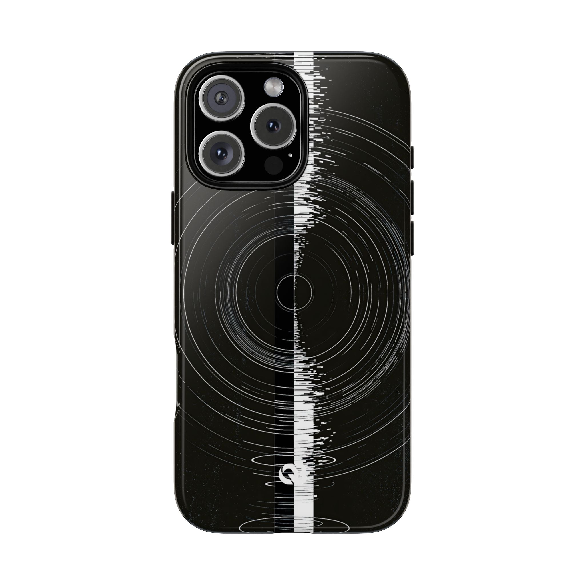 Black Tough Phone Case for iPhone - Obsidian Orbital Signal