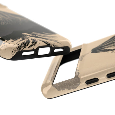 Beige Tough Phone Case for Google Pixel - Obsidian Ink Summit
