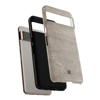 Grey Tough Phone Case for Google Pixel - Brutalist Stone Grit
