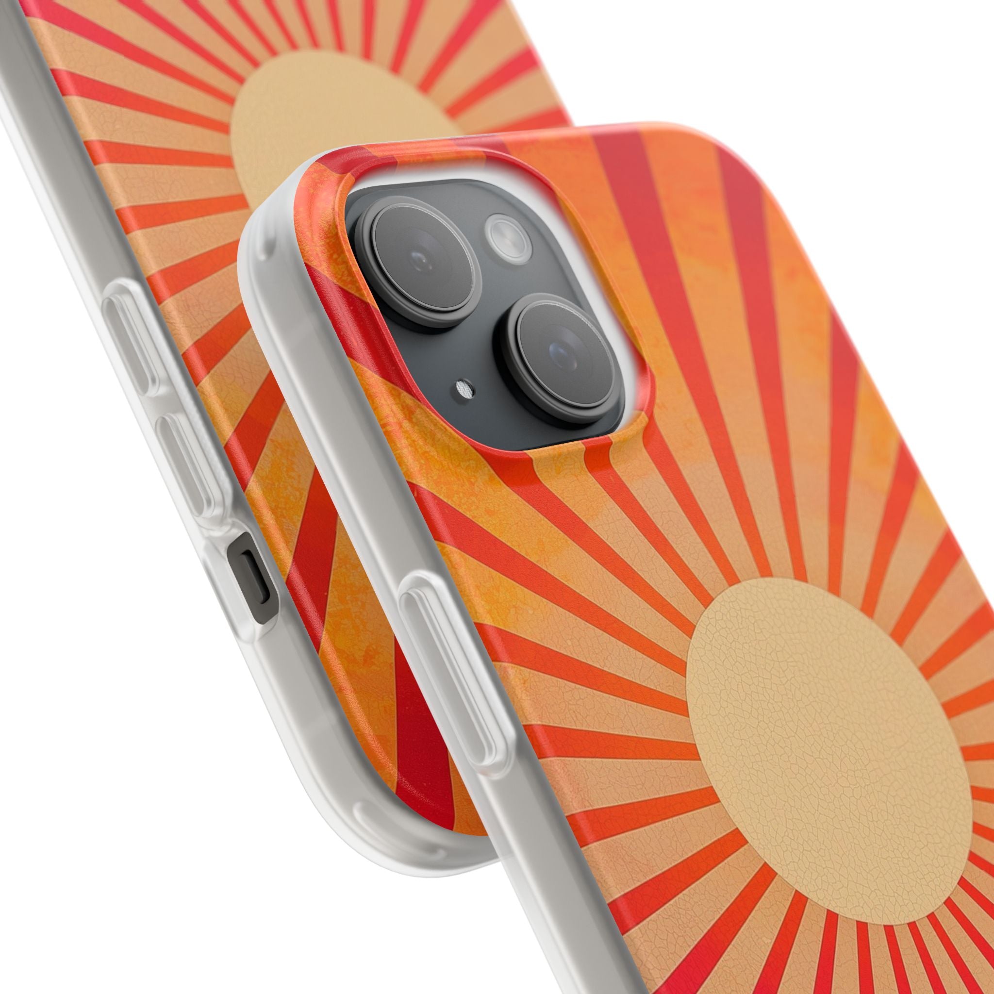 Auringonpaisteen säteily iPhone 15 -pehmeä suojakotelo