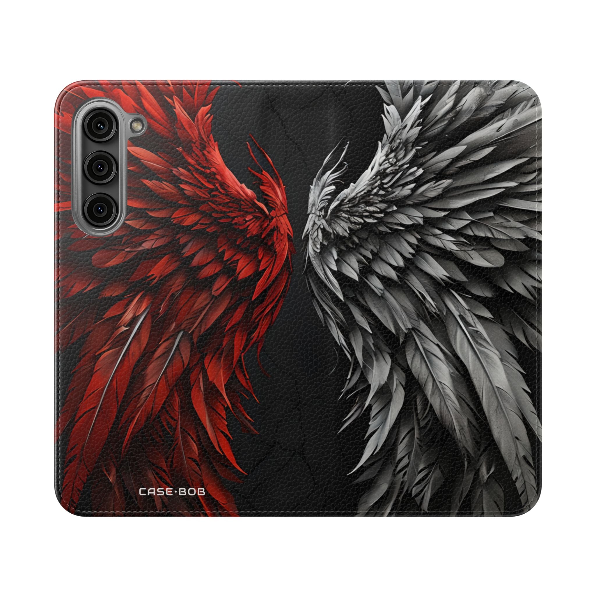 Crimson Silver Wings - Samsung S23+ Case - Wallet