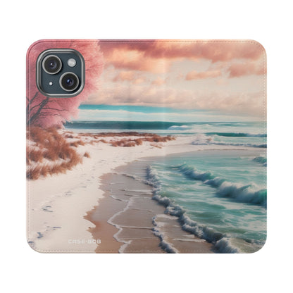 Pink Breeze Tree - iPhone 15 Case - Wallet
