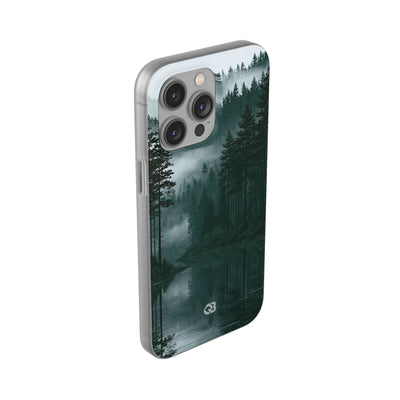 Green Lite Phone Case for iPhone - Misty Evergreen Mirror