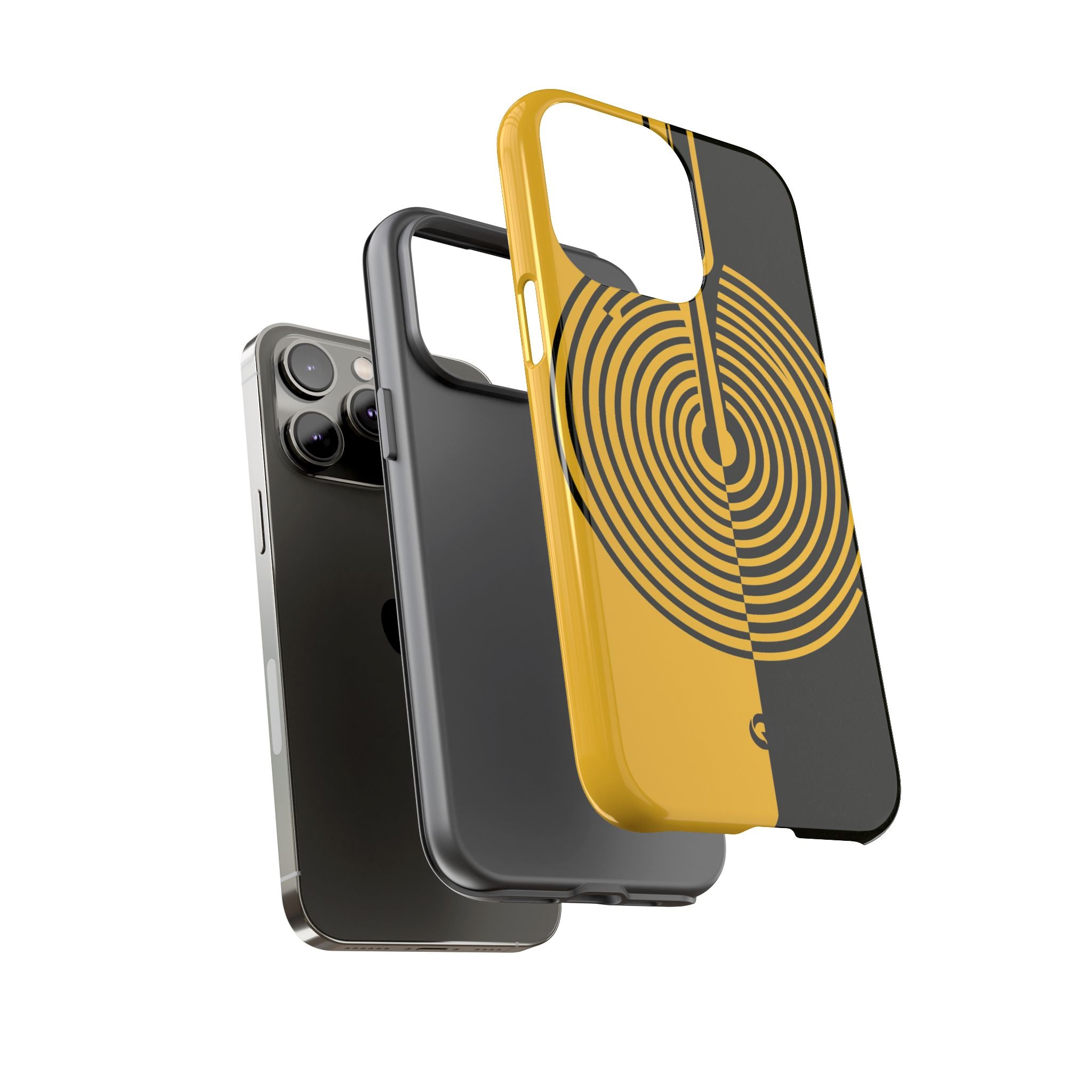 Yellow Tough Phone Case for iPhone - Voltage Sector Pulse