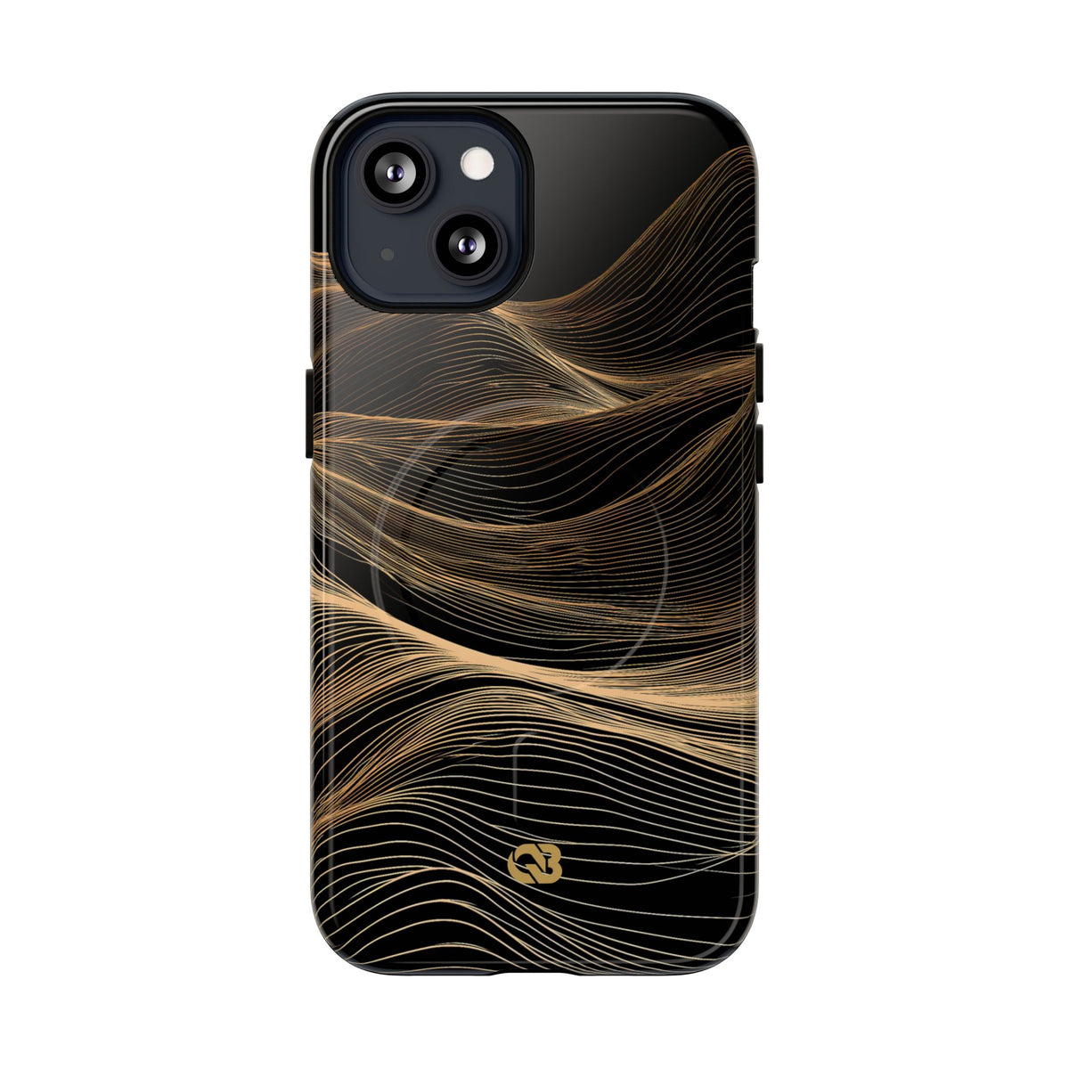 Golden Horizon Contours · Tough 2.0 Magnetic Phone Case for iPhone · Black