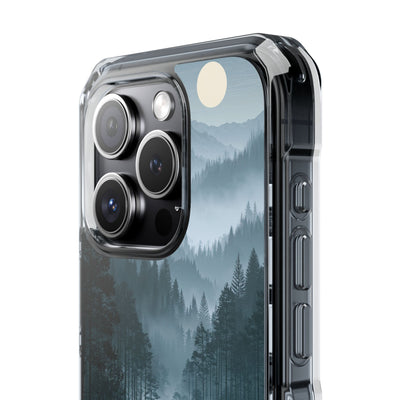 Silent Nordic Fjord · Clear Impact Magnetic Phone Case for iPhone · Blue