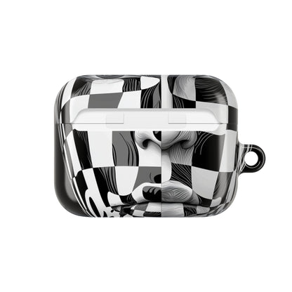 Mirrored Checkerboard Face - AirPods Case