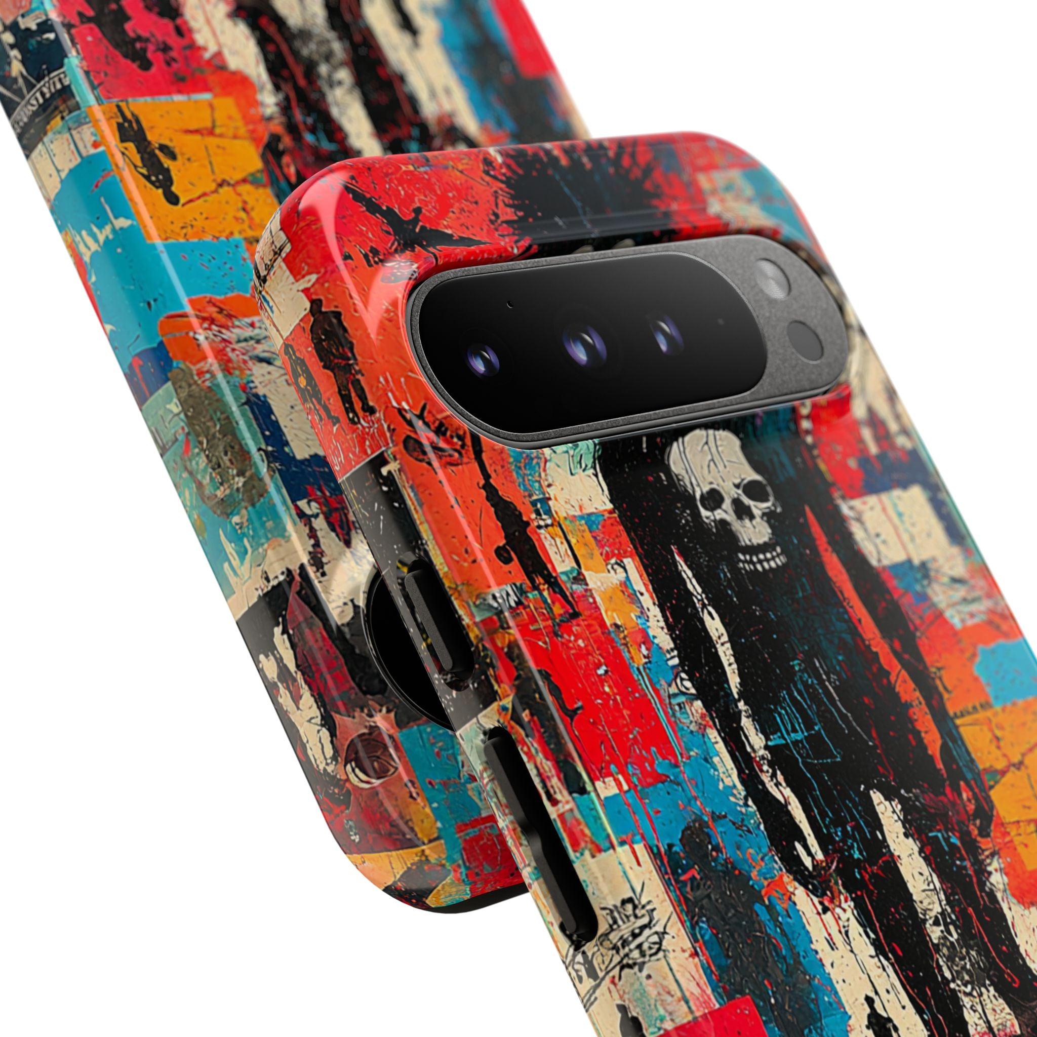 Stachelige Totenkopf-Silhouette Google Pixel 9 Pro XL Case - Tough