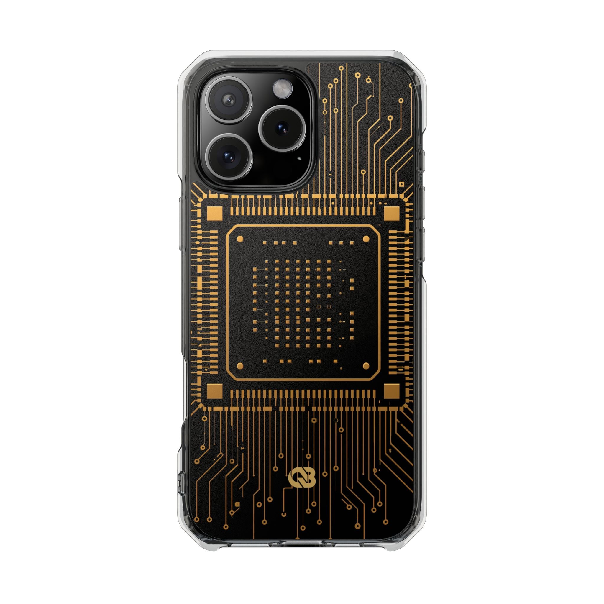 Gold Impact MagSafe Phone Case for iPhone - Cyber Gold Processor