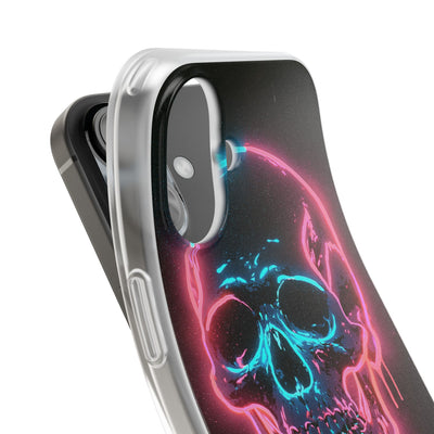 Neon Drip Skull · Lite Phone Case for iPhone ·  Black