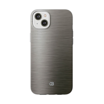 Grey Lite Phone Case for iPhone - Brushed Industrial Steel