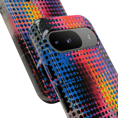 Chromatic Halftone Grid · Tough Phone Case for Pixel ·  Blue